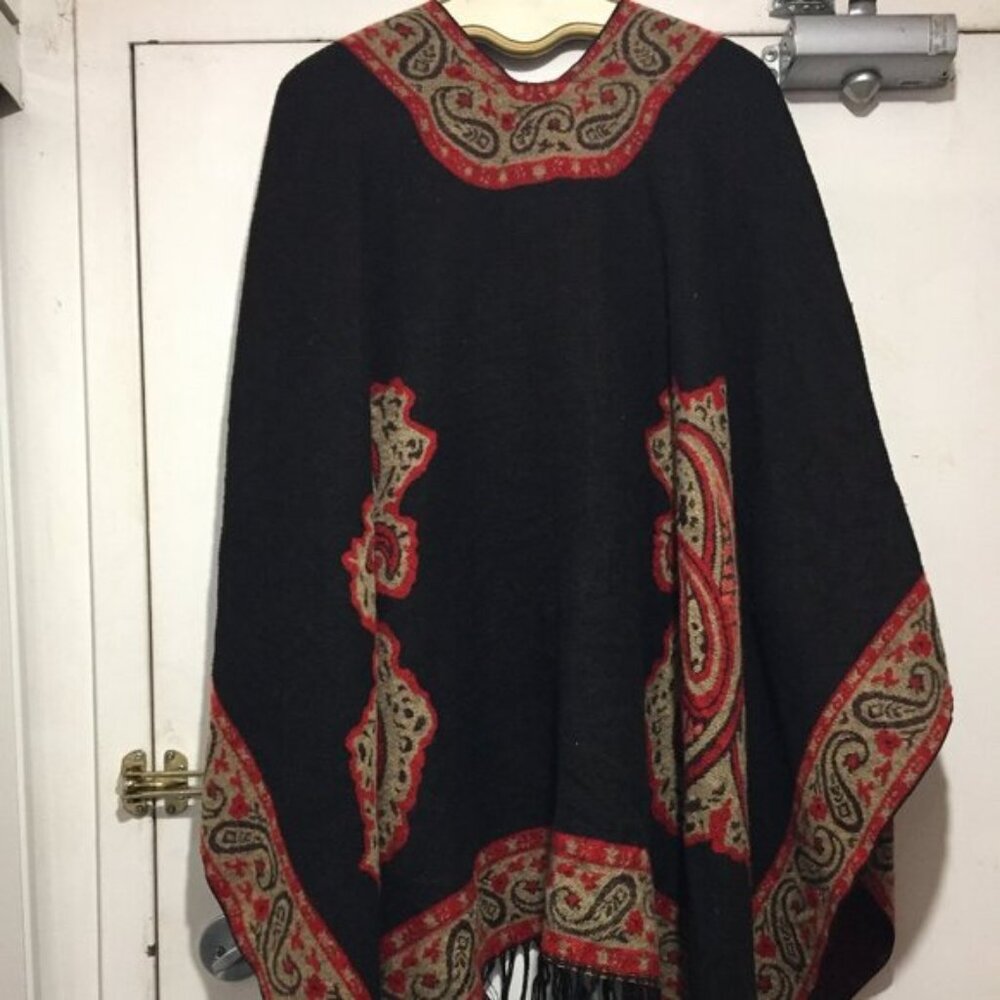 PASHMINA CASHMERE TASSEL TRIM SHAWLS ONE SIZE